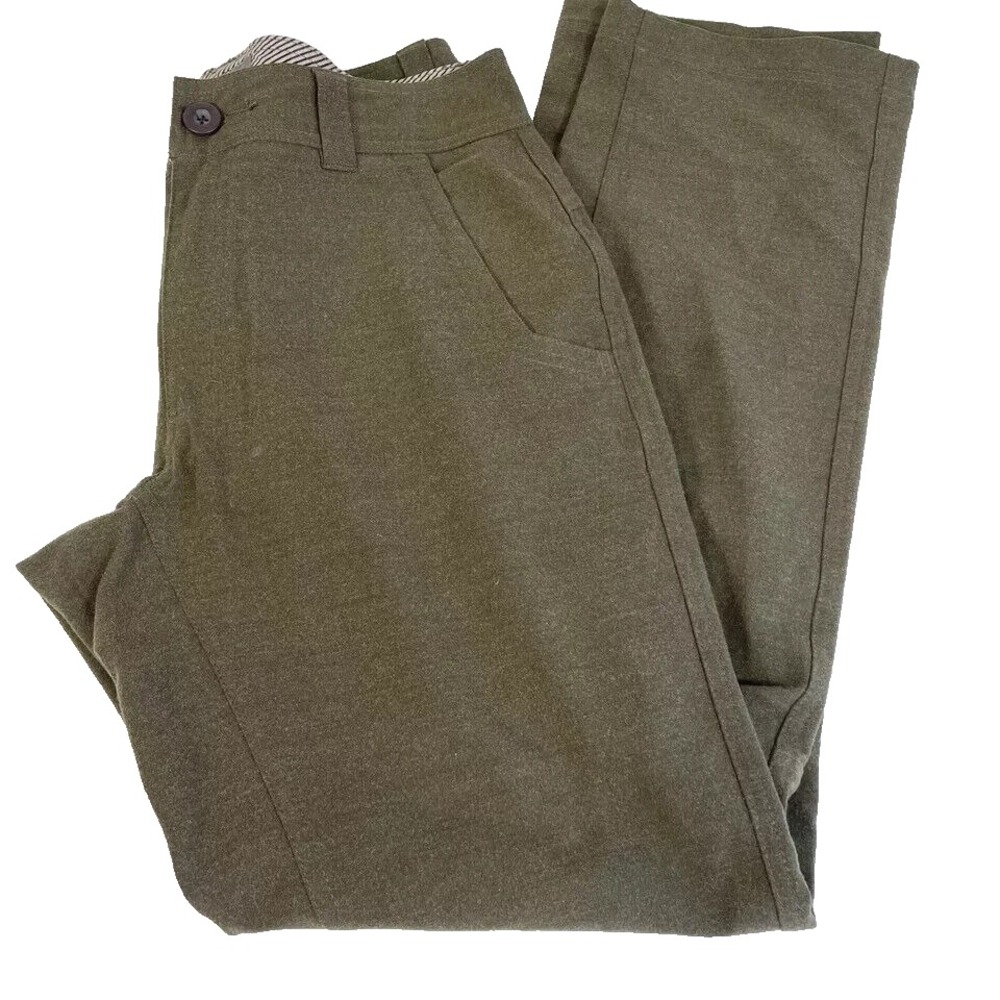 Royal Robbins Mid Rise Straight Cut Pants Womens Green 30/32 Pockets Zip Button